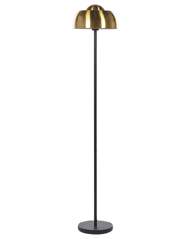Metal Floor Lamp Gold Black SENETTE