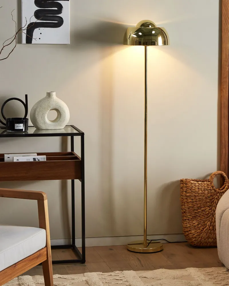 Metal Floor Lamp Gold SENETTE