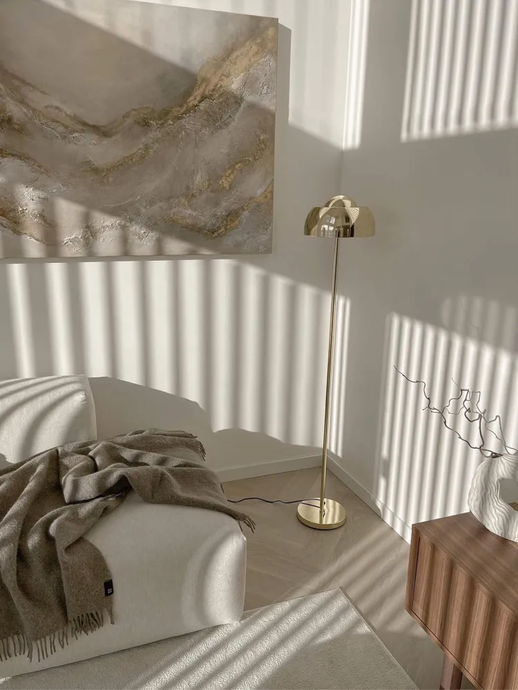 Metal Floor Lamp Gold SENETTE