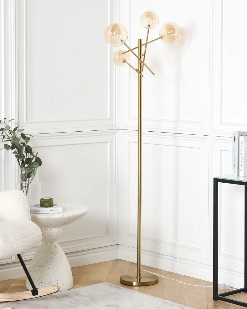 Metal Floor Lamp Gold TAMESI