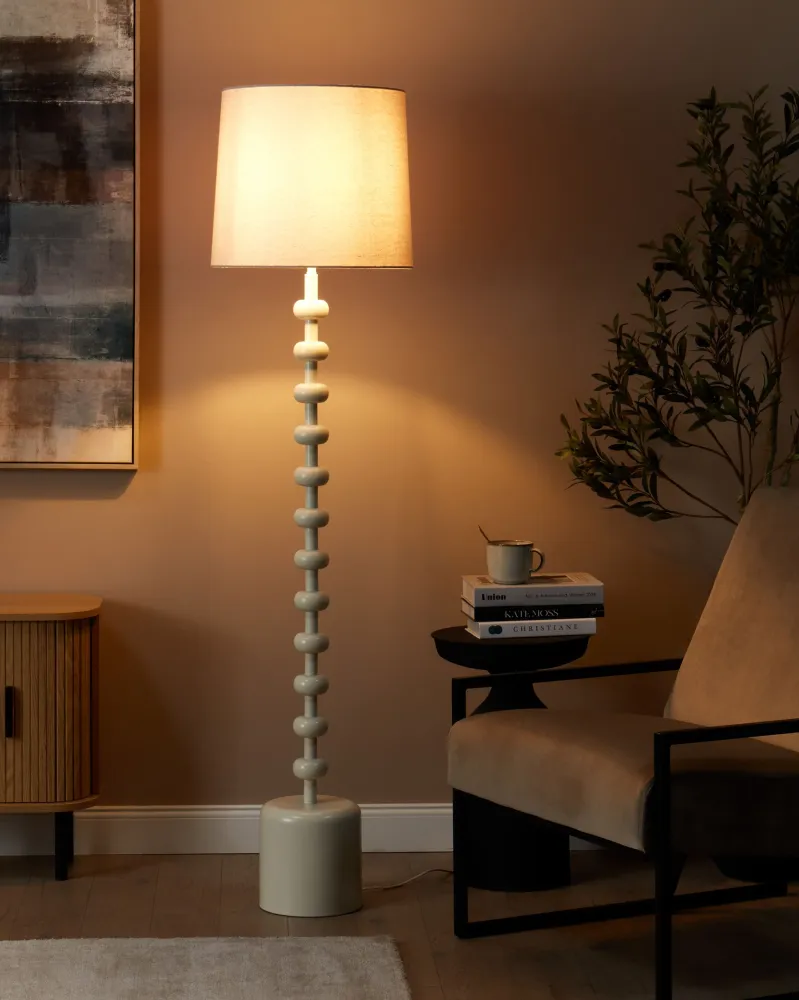 Metal Floor Lamp Marfim KRIOS Alumínio Anodizado
