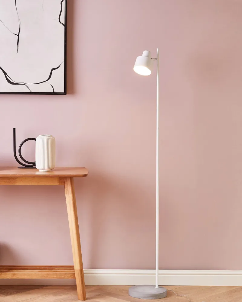 Metal Floor Lamp White CORBONES