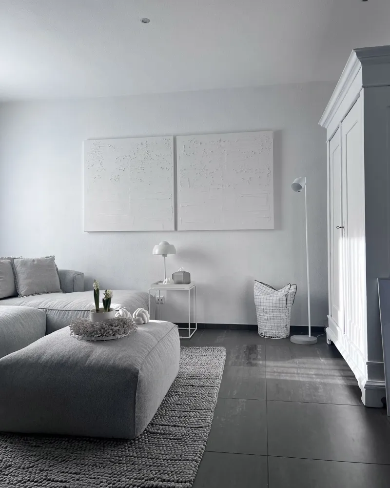 Metal Floor Lamp White CORBONES
