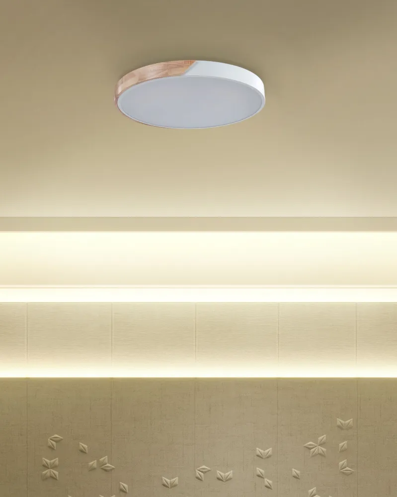 Metal LED Ceiling Lamp Alvo Light Wood PATTANI