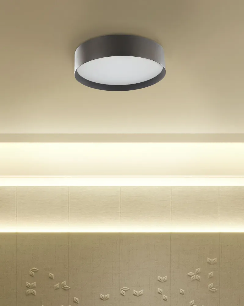 Metal LED Ceiling Lamp Carvão MOEI