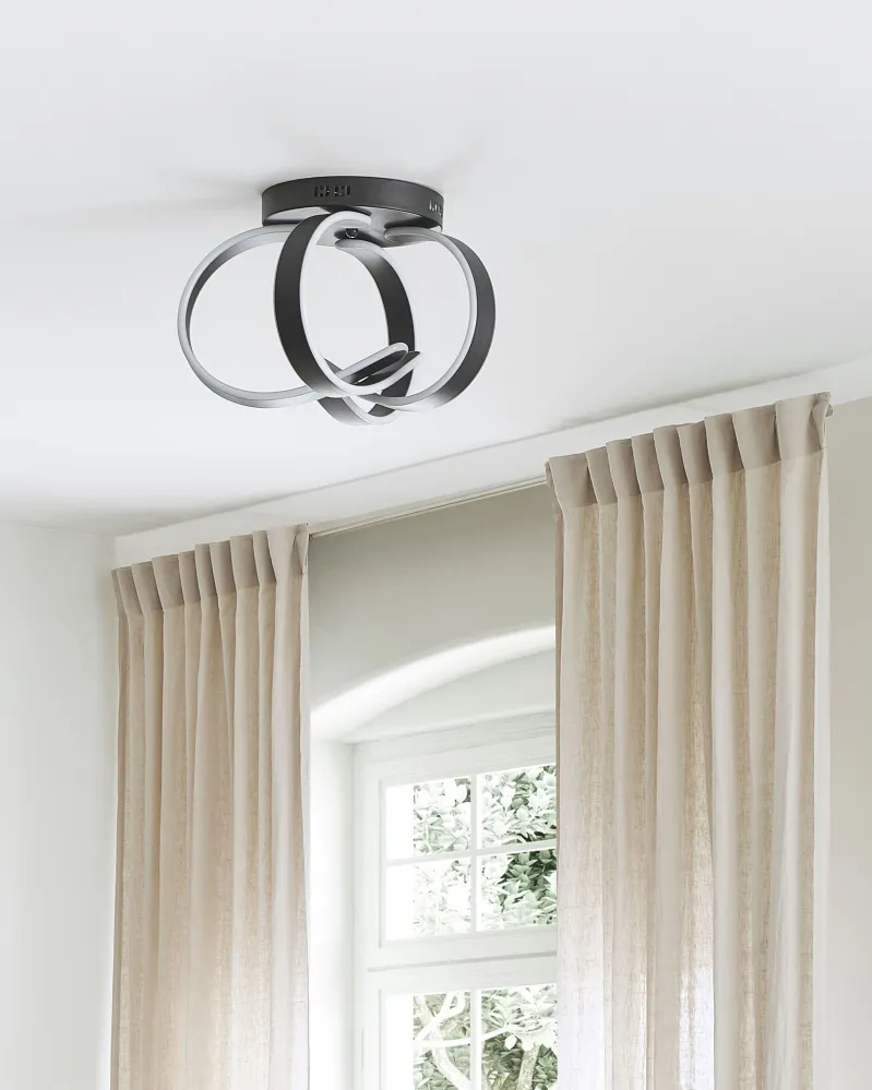 Metal LED Ceiling Lamp Carvão NURA