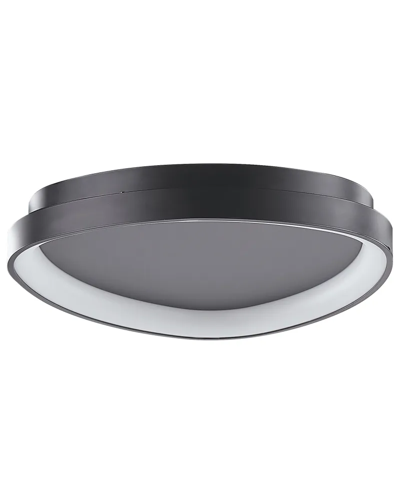 Metal LED Ceiling Lamp Preto NANDING com Timer Programável
