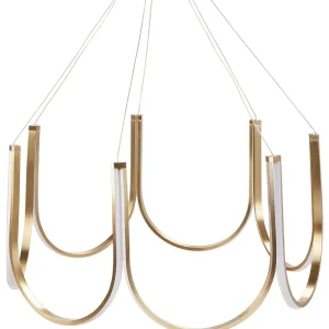 Metal LED Chandelier Gold PERQUENO