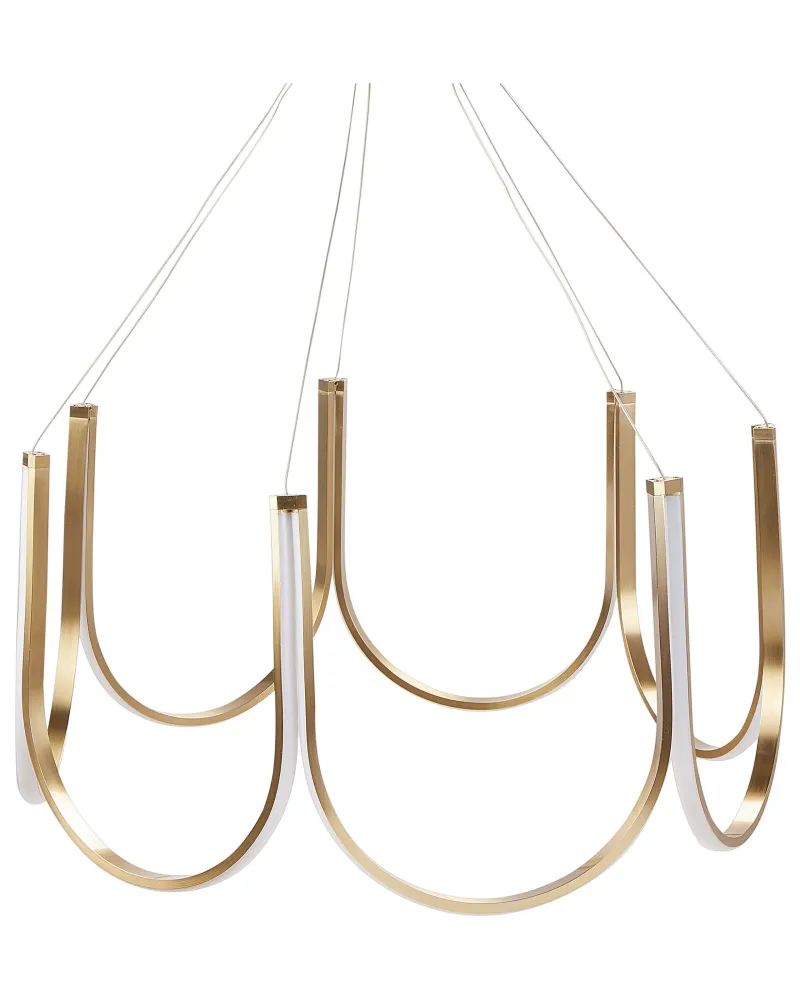 Metal LED Chandelier Gold PERQUENO