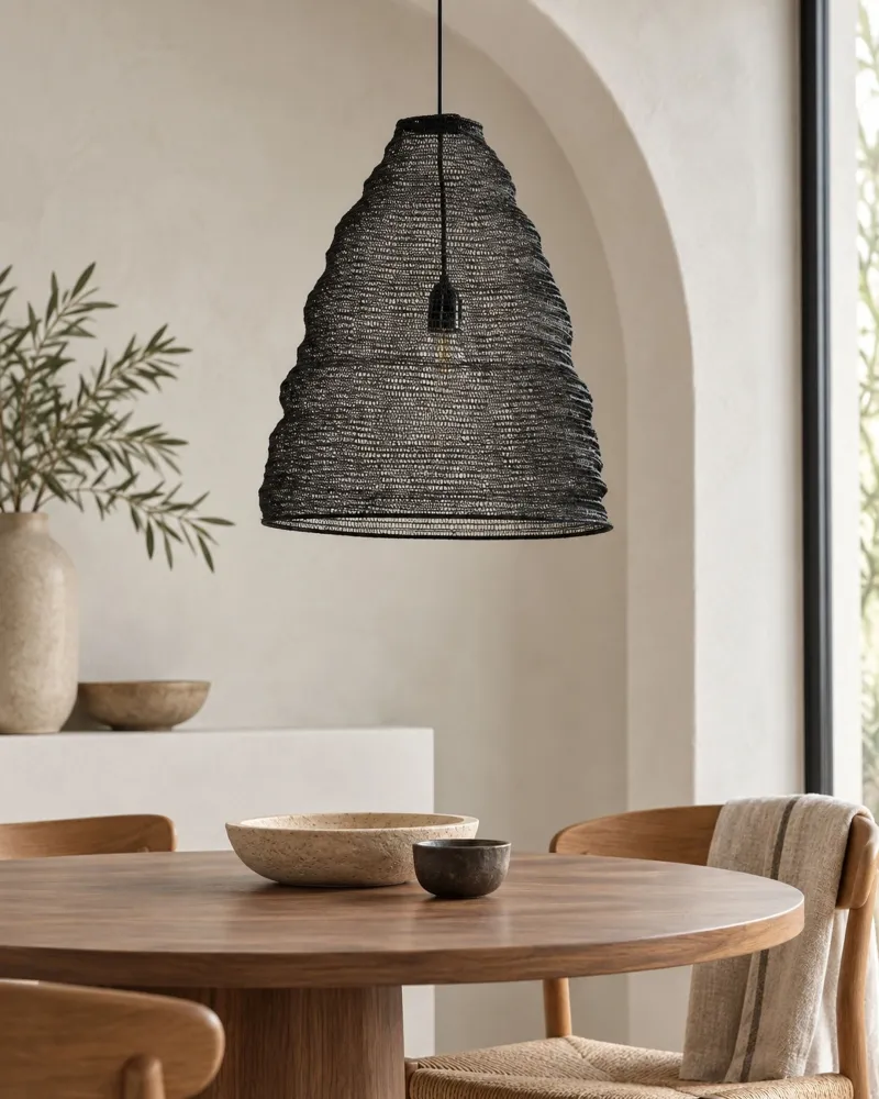Metal Mesh Pendant Lamp Negro PARBATI
