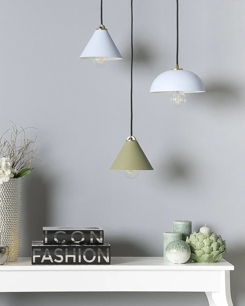 Metal Pendant Lamp Blue ARAGON