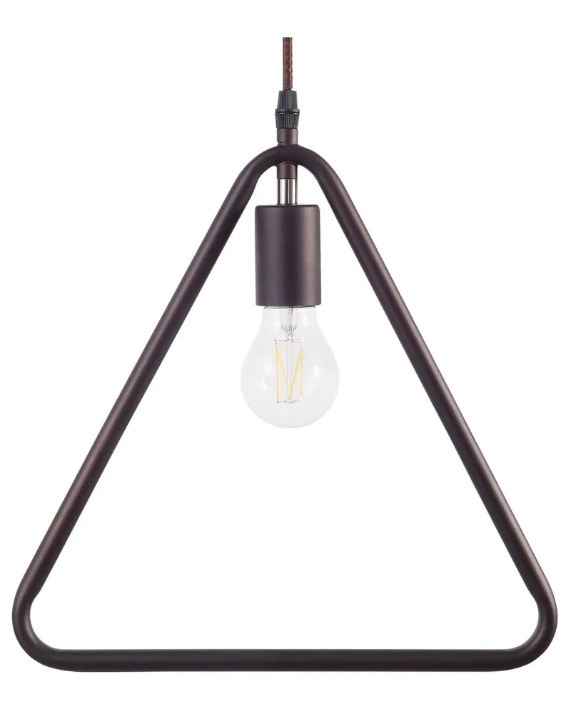 Metal Pendant Lamp Brown JURUENA