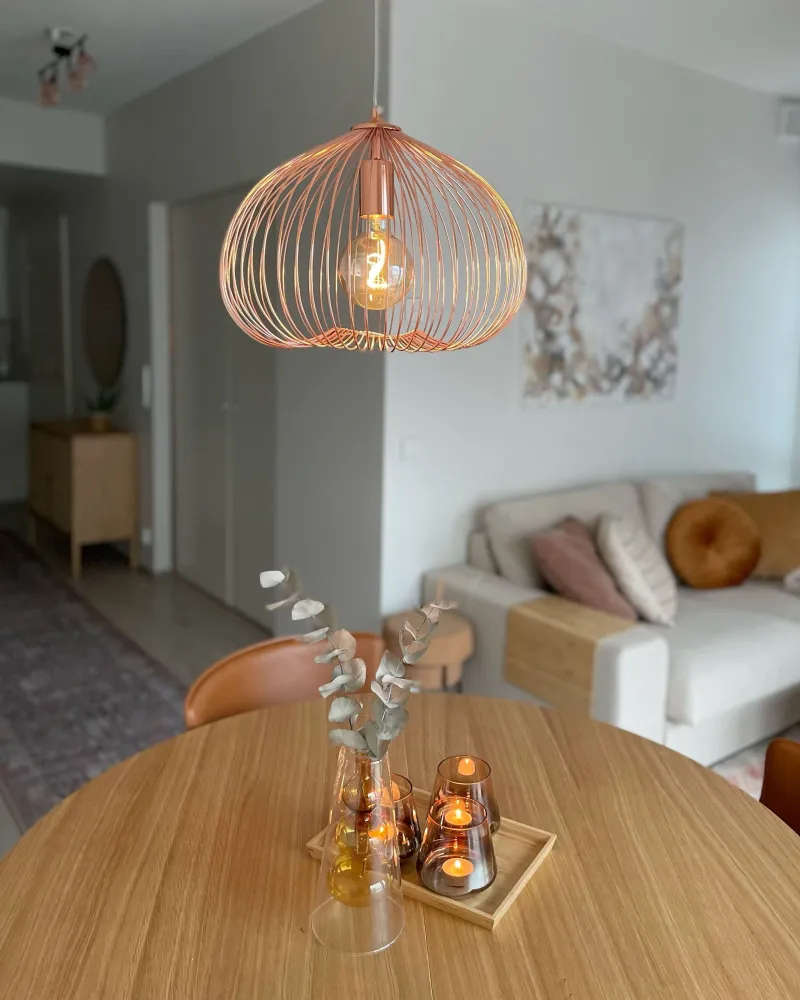 Metal Pendant Lamp Cobre puro TORDINO com Sensor de Luz Diurna