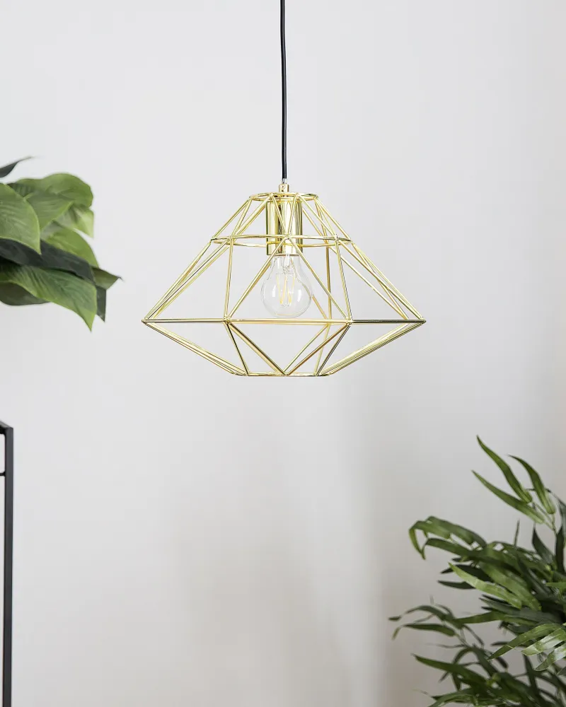 Metal Pendant Lamp Dourado GUAM para Fita LED RGB