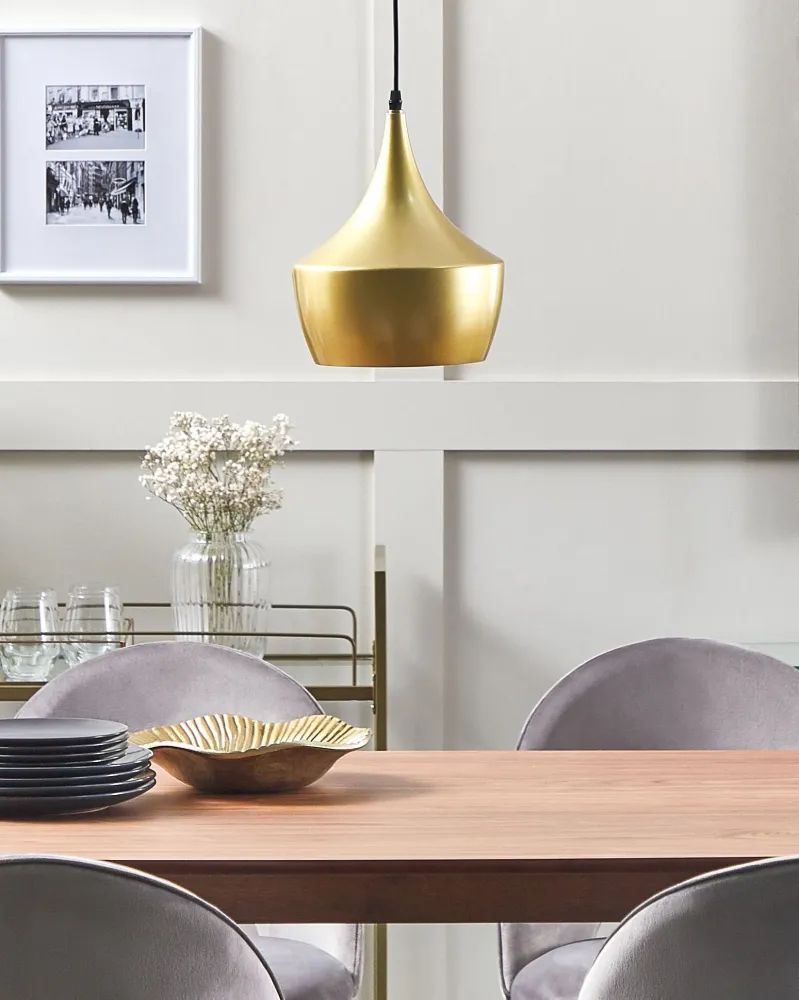Metal Pendant Lamp Gold FRASER