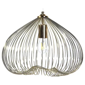 Metal Pendant Lamp Gold TORDINO