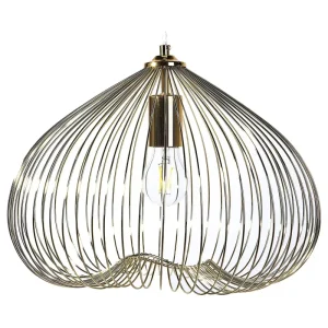 Metal Pendant Lamp Gold TORDINO