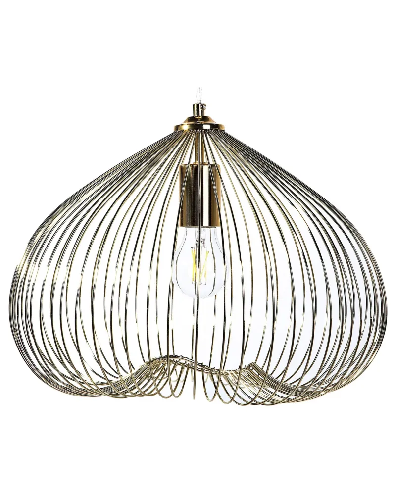 Metal Pendant Lamp Gold TORDINO
