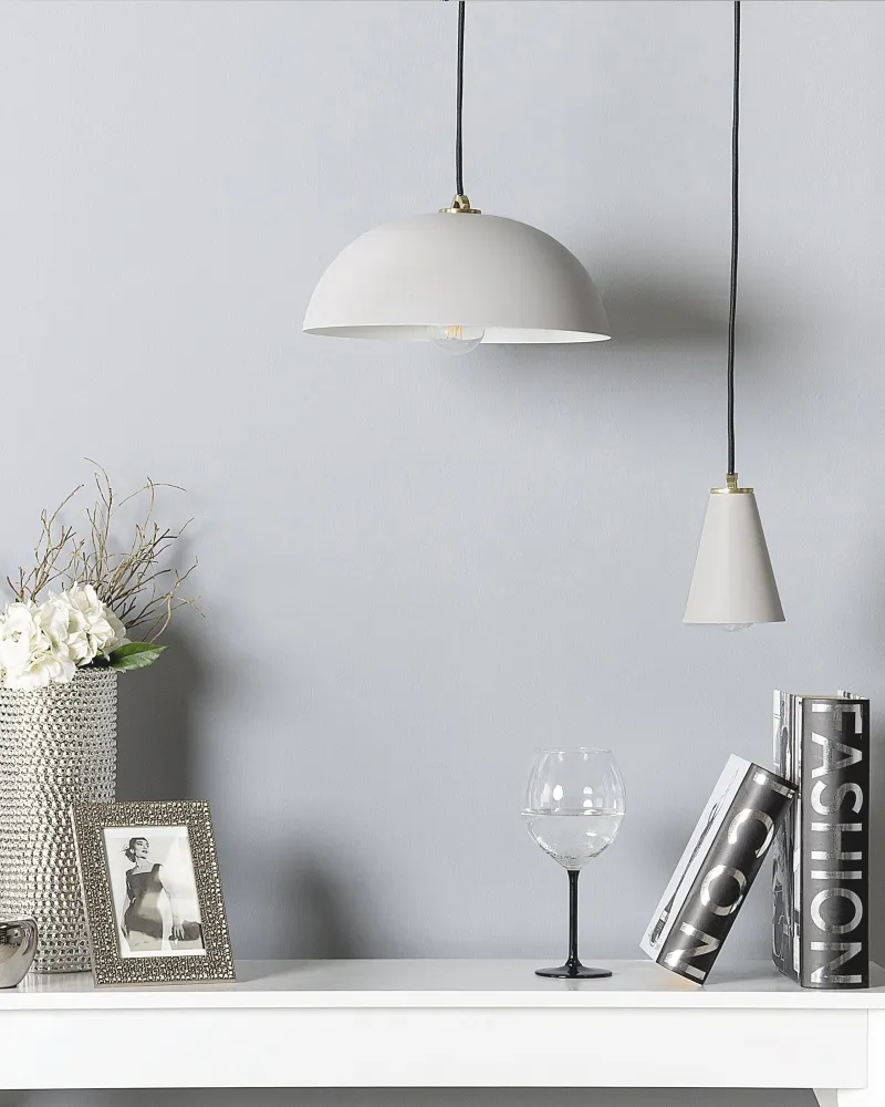 Metal Pendant Lamp Grey CARES
