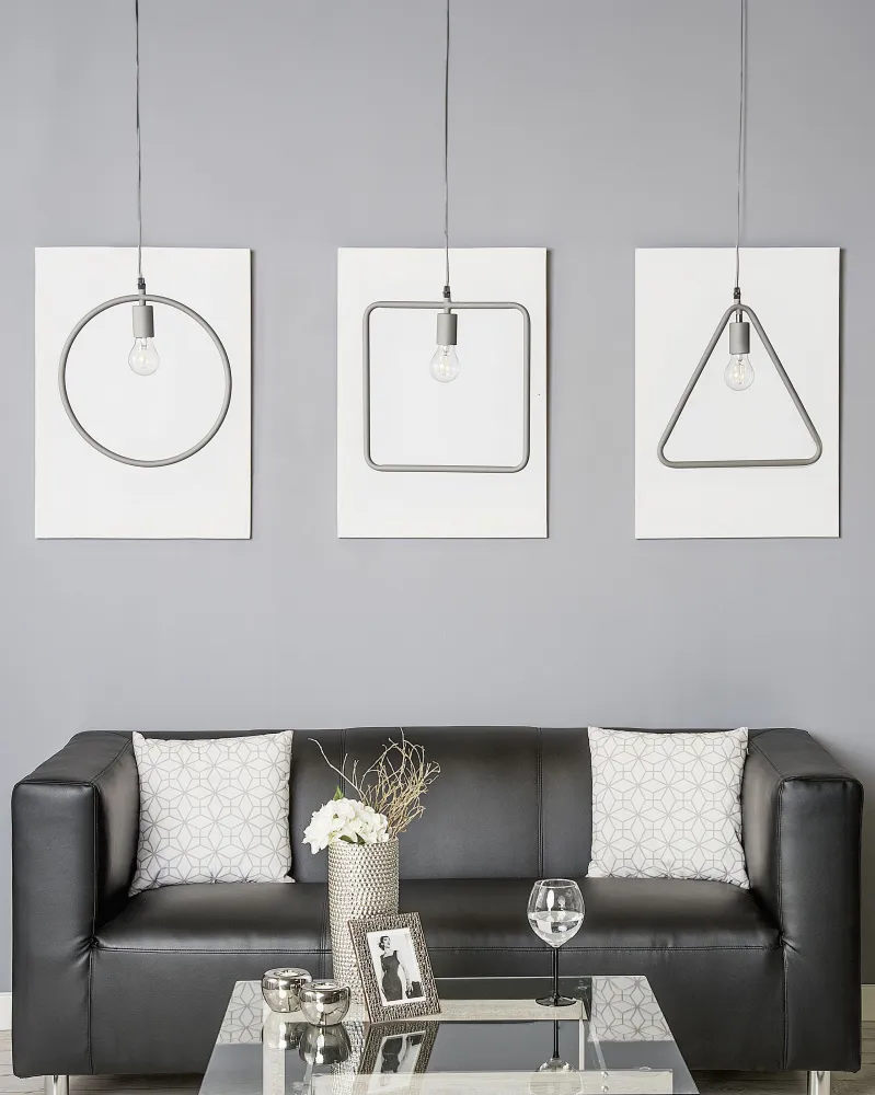 Metal Pendant Lamp Grey JURUENA