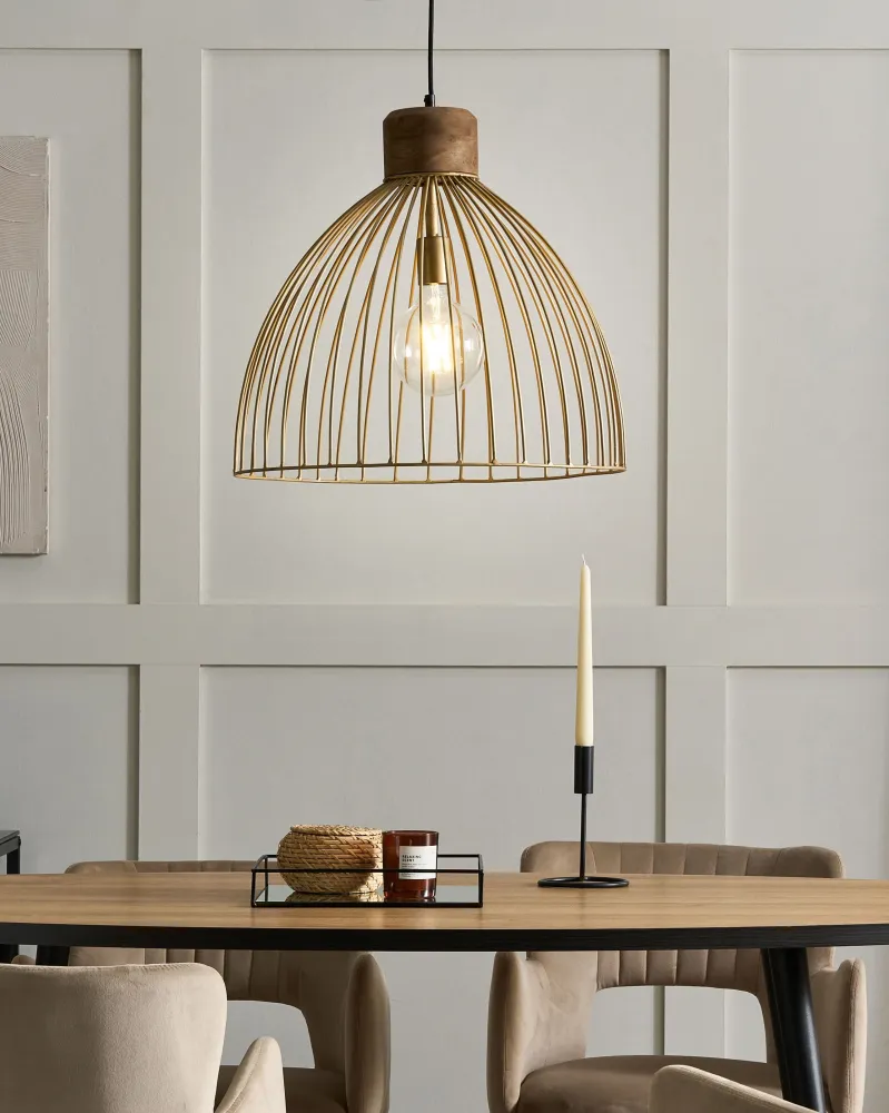 Metal Pendant Lamp Latão BANAS