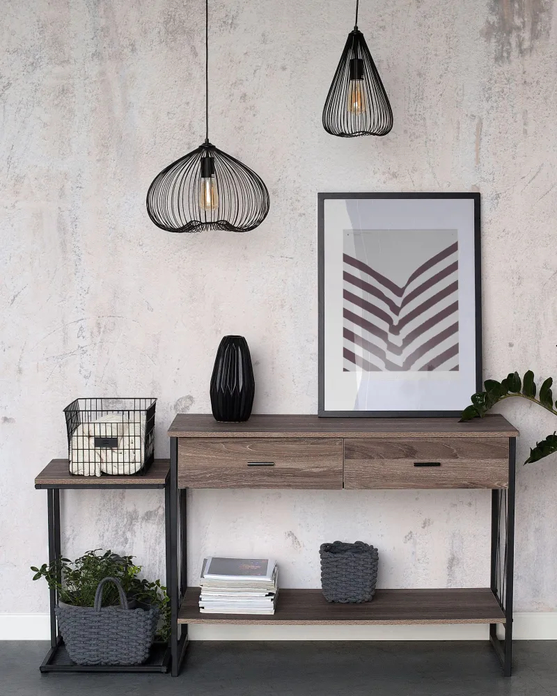 Metal Pendant Lamp Negro TORDINO
