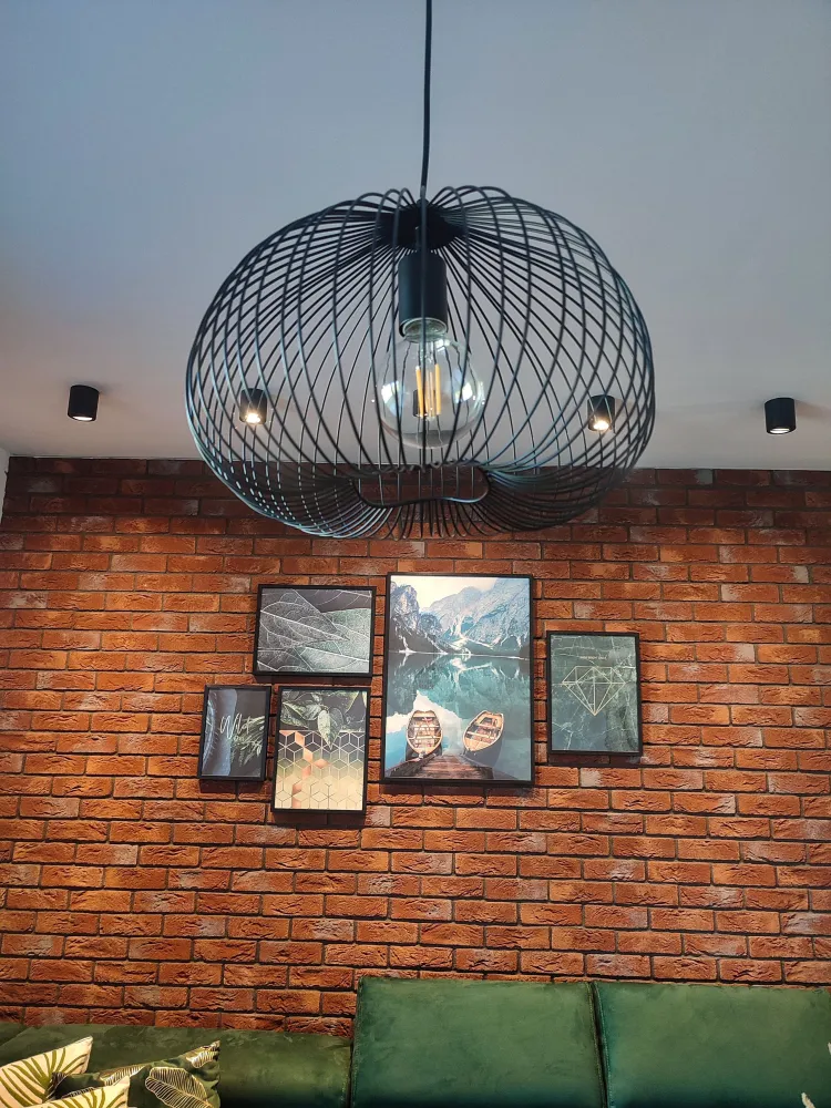 Metal Pendant Lamp Negro TORDINO