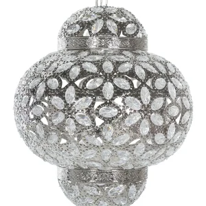 Metal Pendant Lamp Prateado BANDAMA