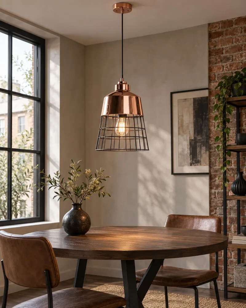 Metal Pendant Lamp Tom ferrugem and Black MONTE