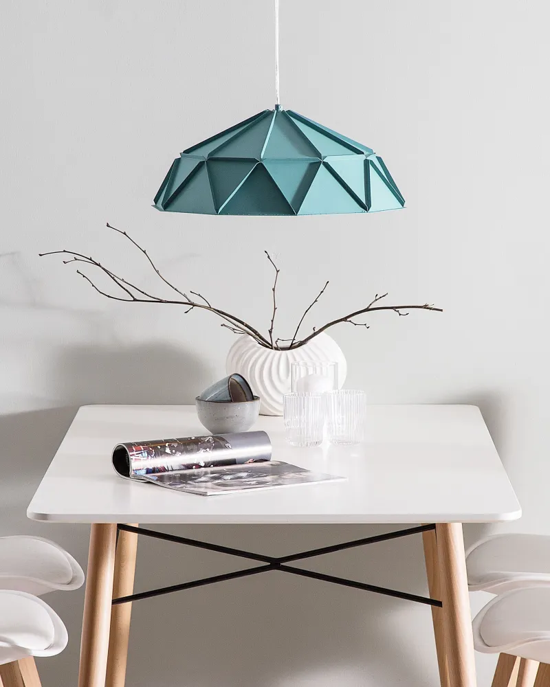 Metal Pendant Lamp Turquoise SENIA