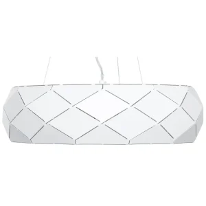 Metal Pendant Lamp White CESANO