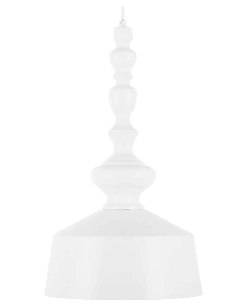 Metal Pendant Lamp White DRIVA