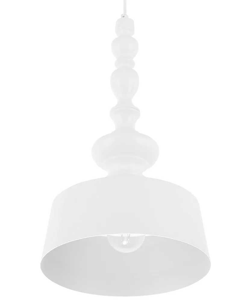 Metal Pendant Lamp White DRIVA