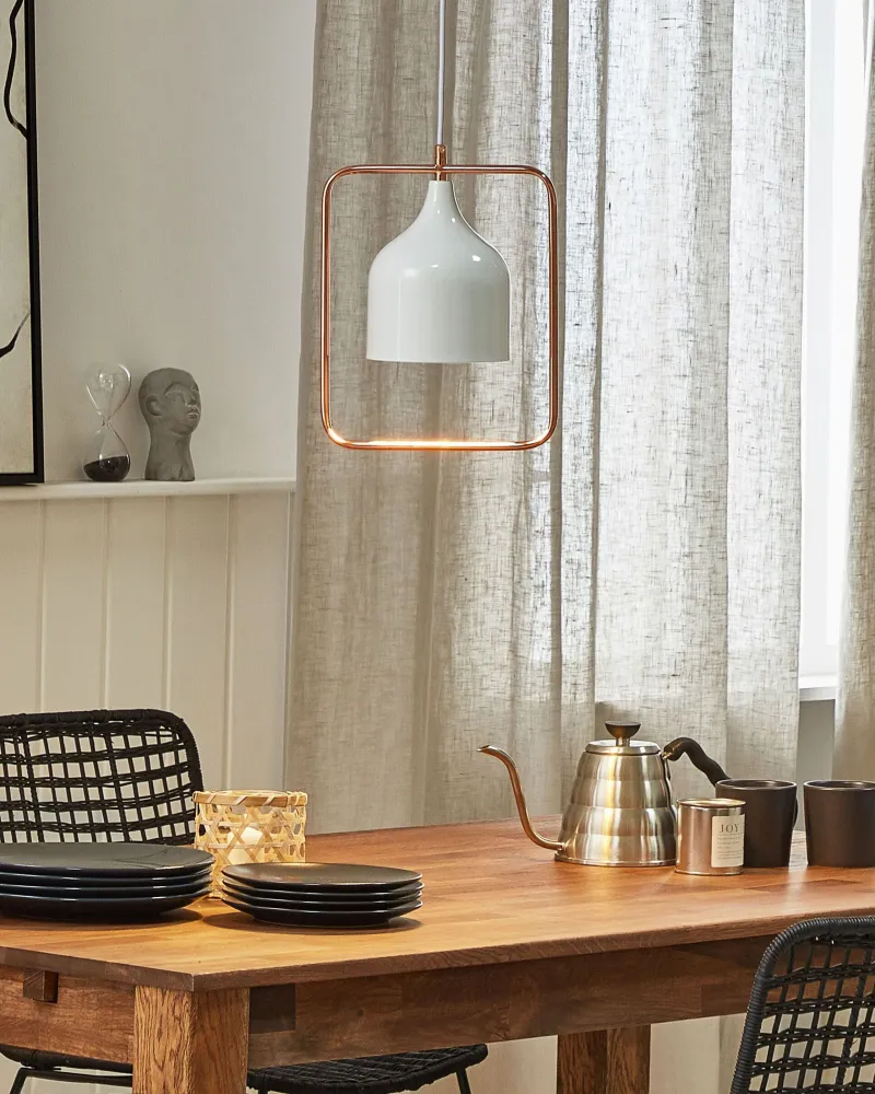 Metal Pendant Lamp White MAVONE