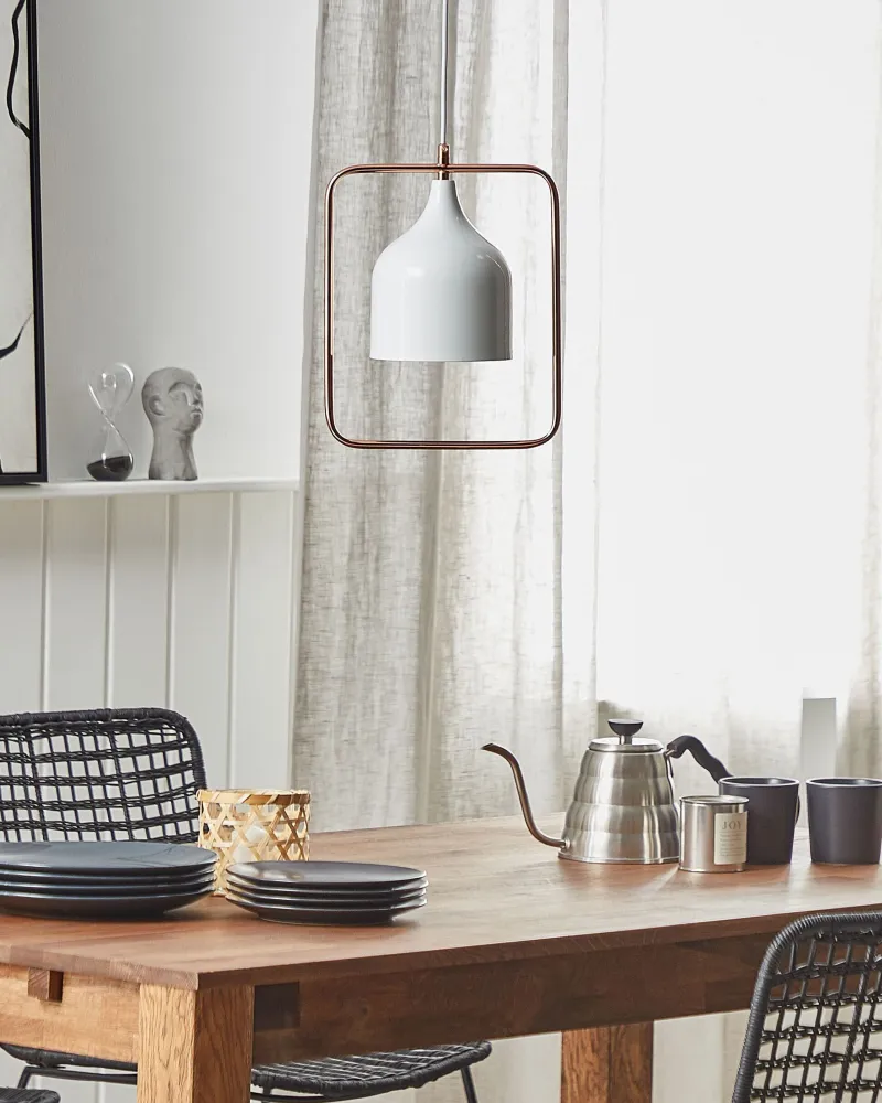 Metal Pendant Lamp White MAVONE