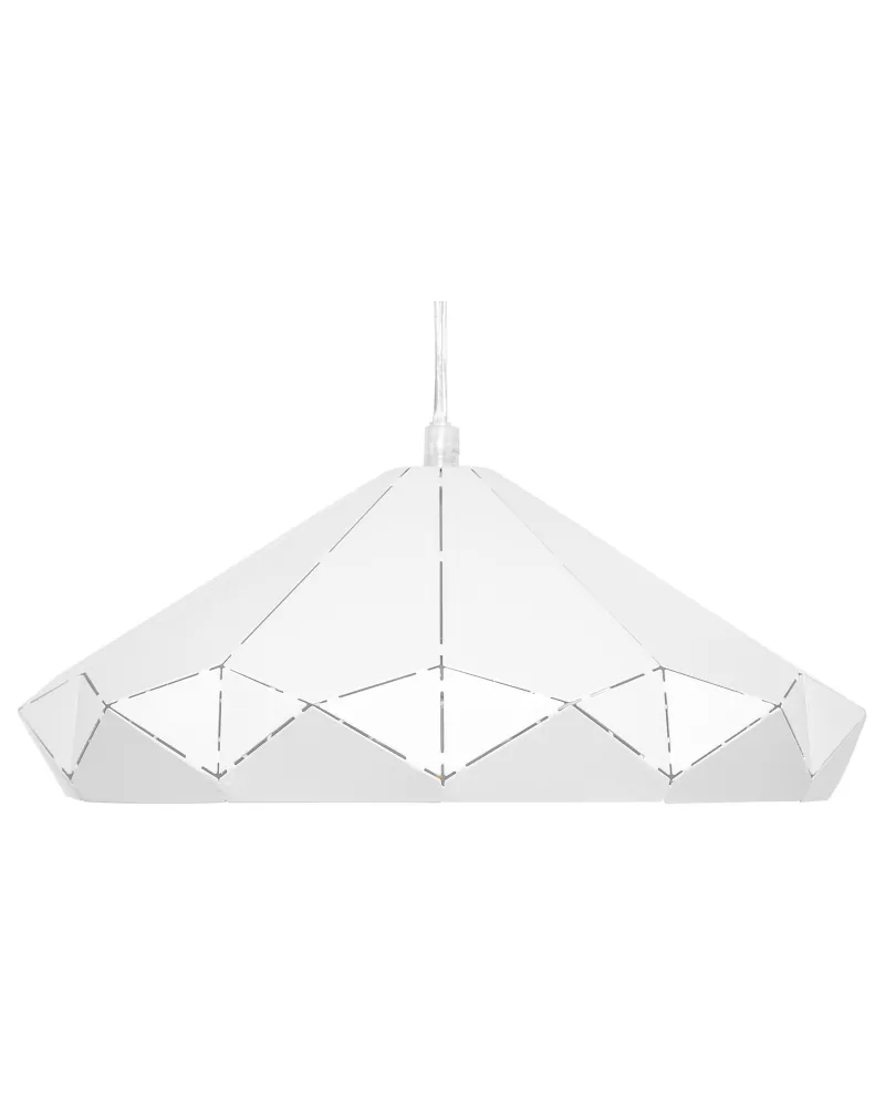 Metal Pendant Lamp White NEVOLA
