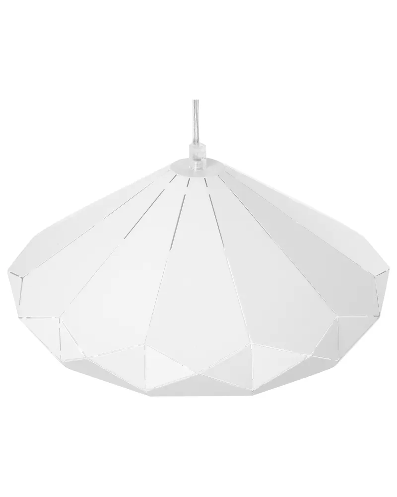 Metal Pendant Lamp White NEVOLA