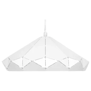 Metal Pendant Lamp White NEVOLA