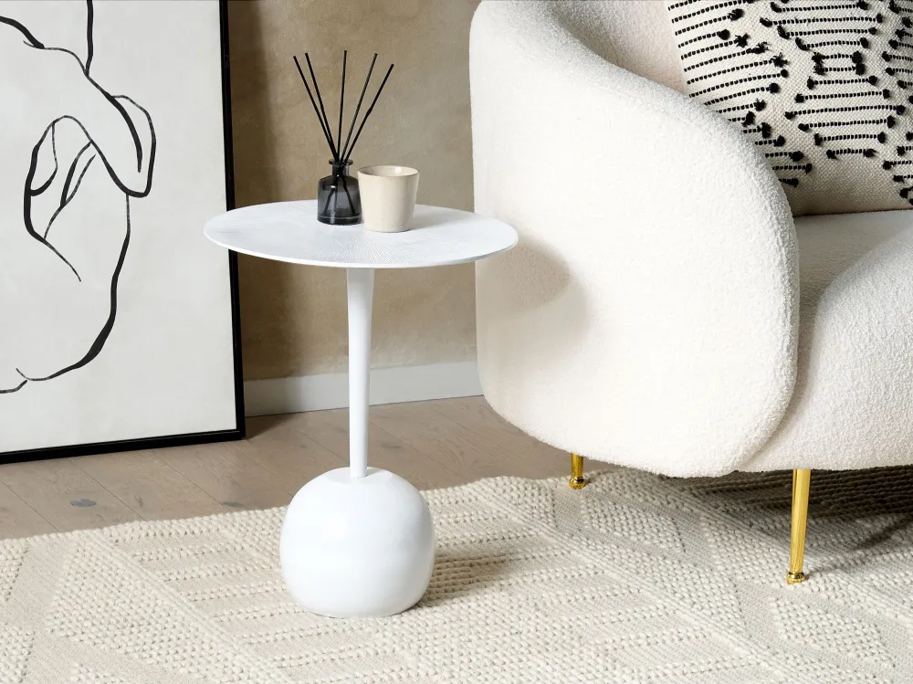 Metal Side Table Branco EUCLA
