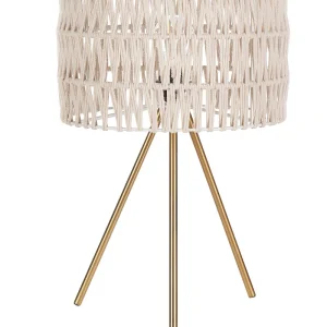 Metal Table Lamp Beige CULEBRA
