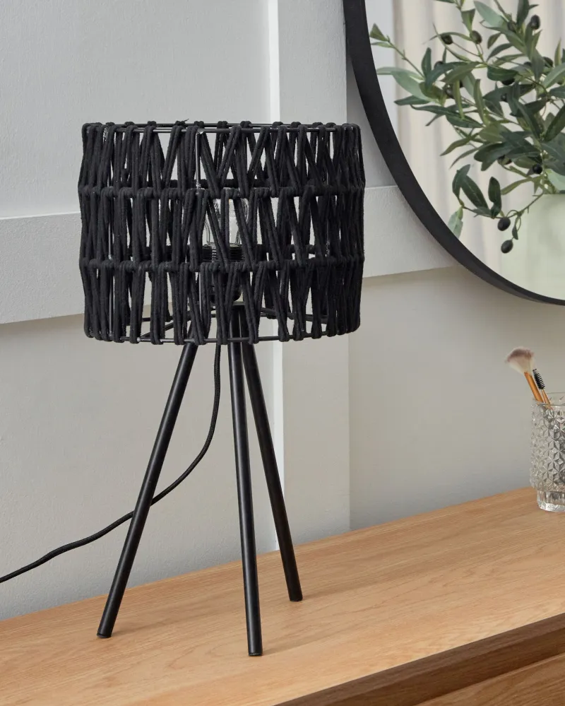 Metal Table Lamp Black CULEBRA