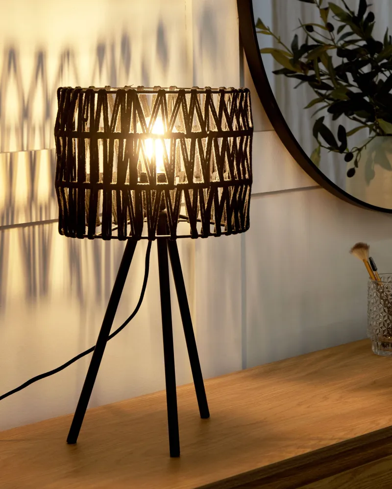 Metal Table Lamp Black CULEBRA