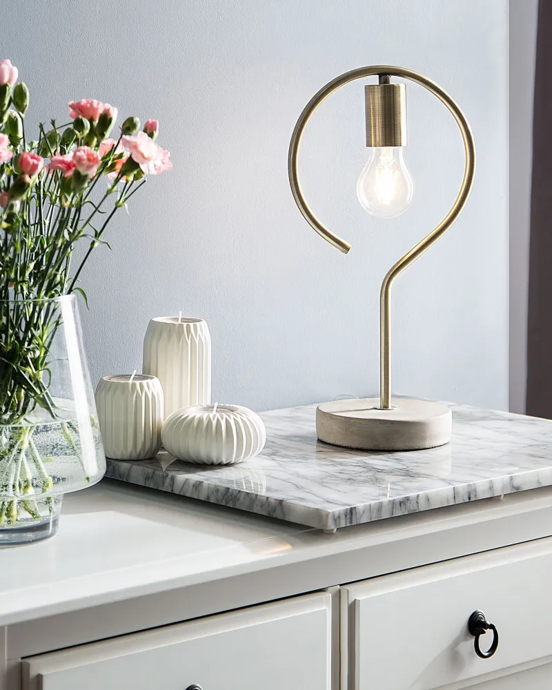 Metal Table Lamp Brass JUCAR