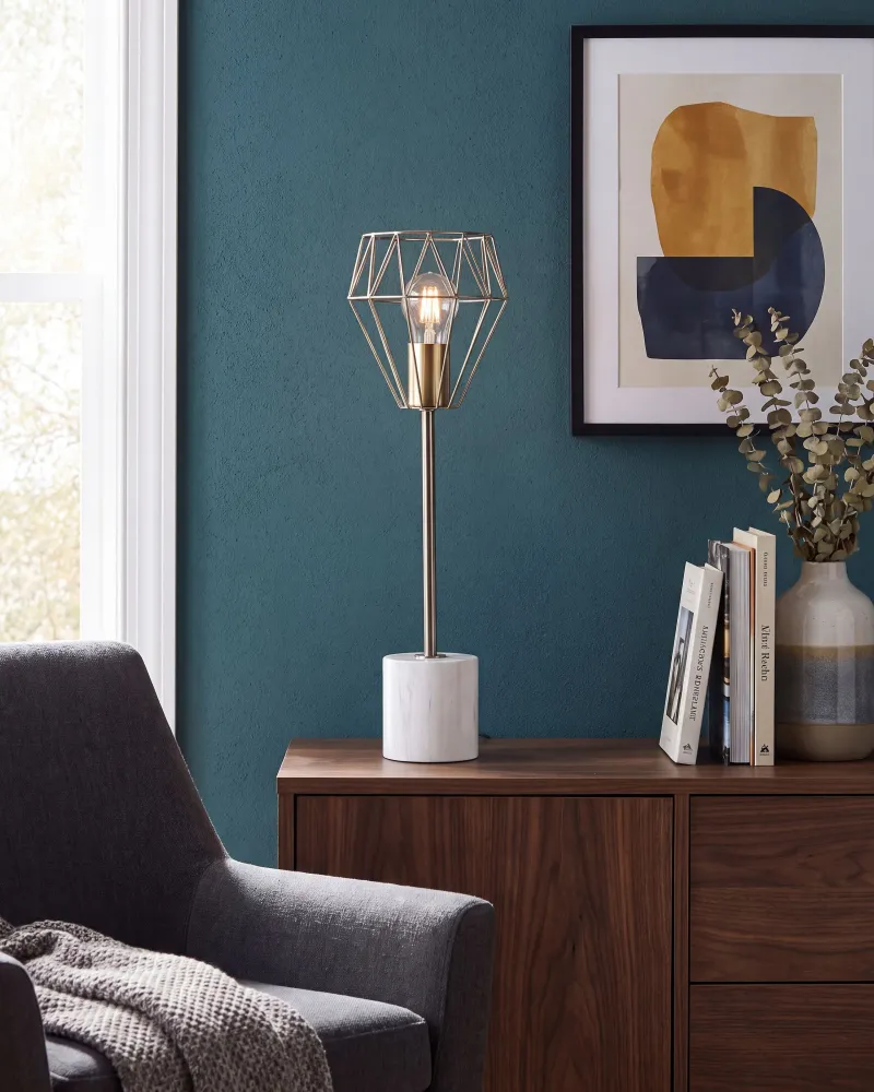 Metal Table Lamp Brass MOONI Extenso