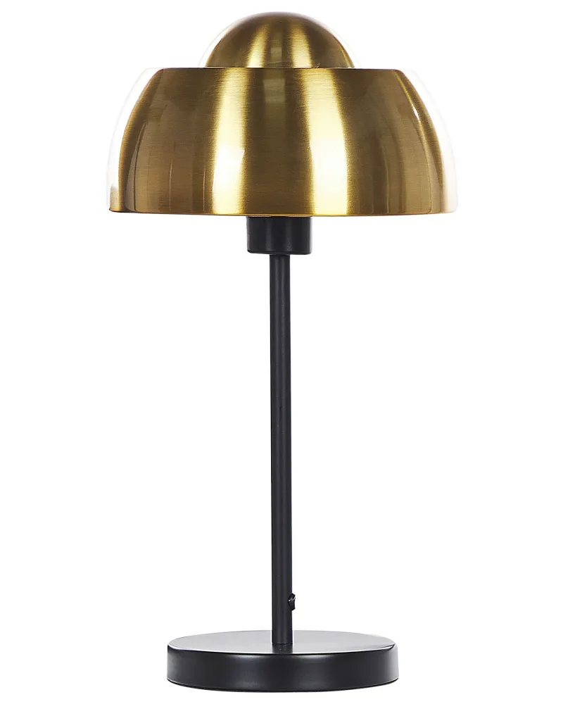 Metal Table Lamp Gold and Ébano SENETTE