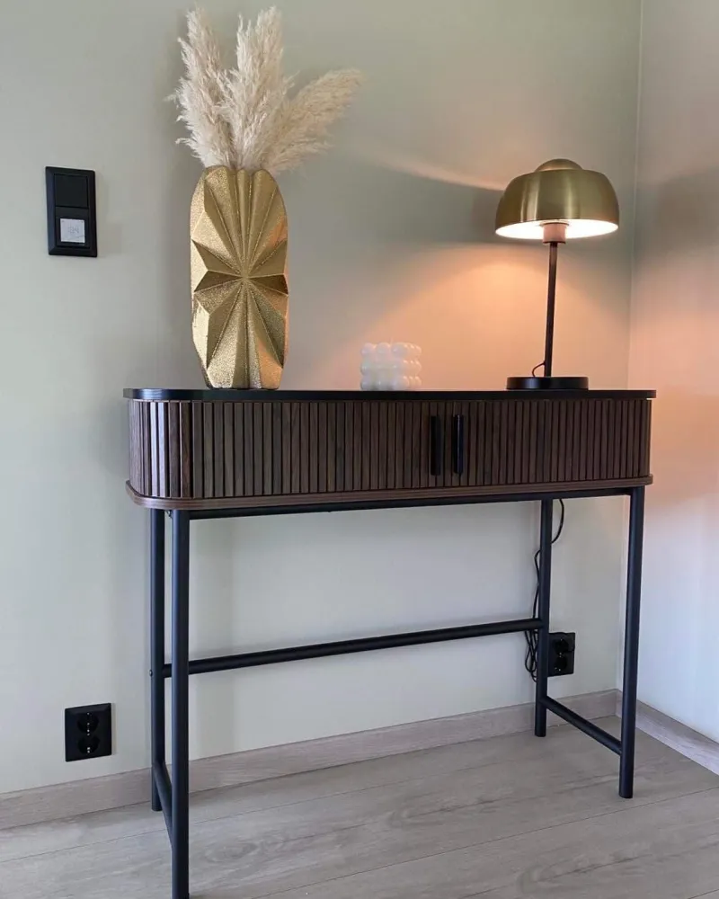 Metal Table Lamp Gold and Ébano SENETTE