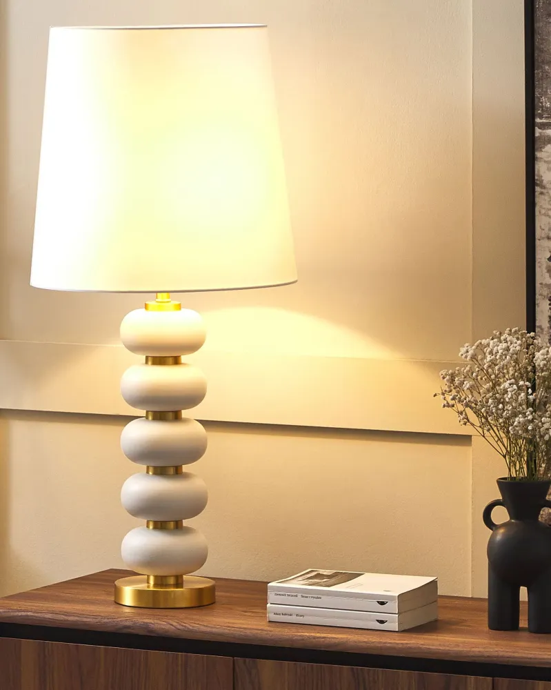 Metal Table Lamp Marfim and Gold FRIO | Entrega Rápida e Segura