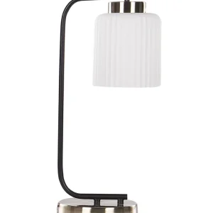 Metal Table Lamp Negro and Brass CAUDELO (À Prova d'Água)