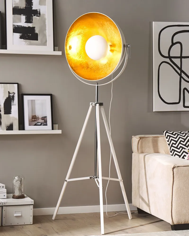 Metal Tripod Lamp Alvo and Gold THAMES II