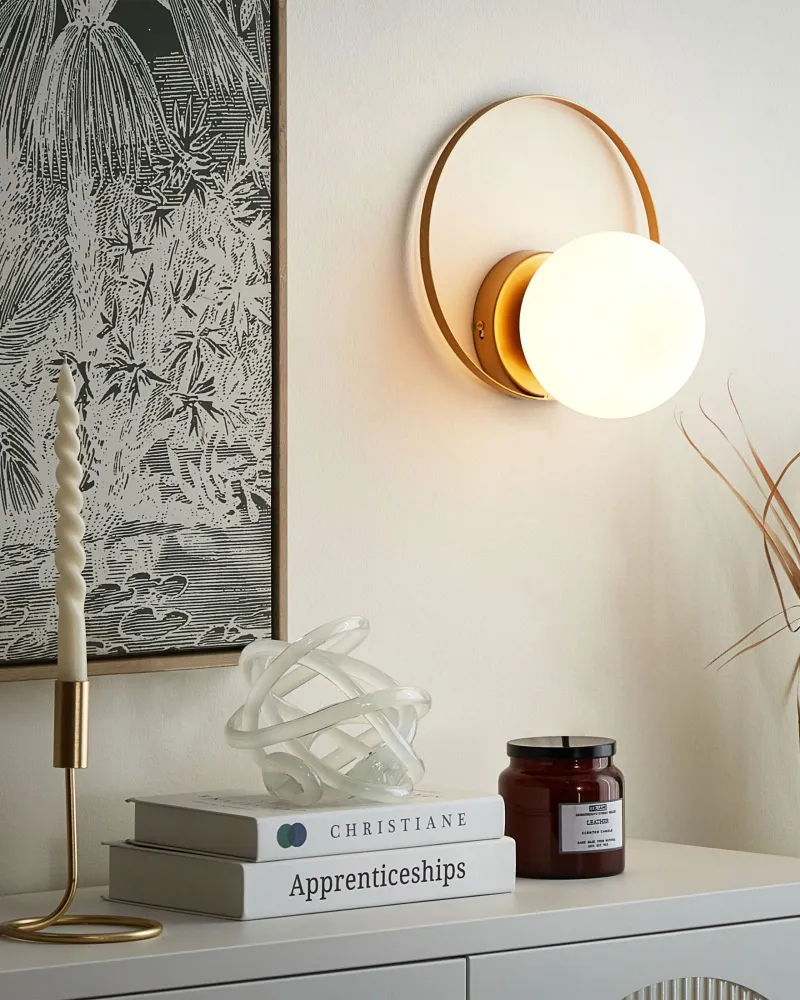Metal Wall Lamp Gold SNOWY